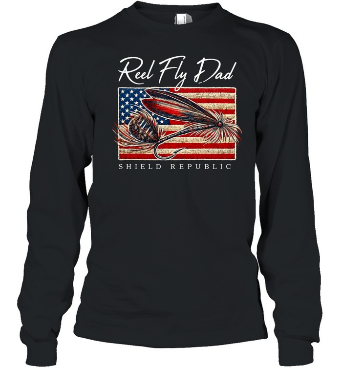 Reel Fly Dad Shield Republic outdoors Long Sleeve Tee