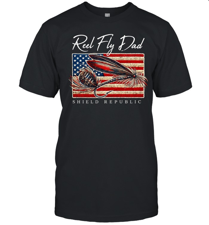 Reel Fly Dad Shield Republic outdoors Unisex T-Shirt