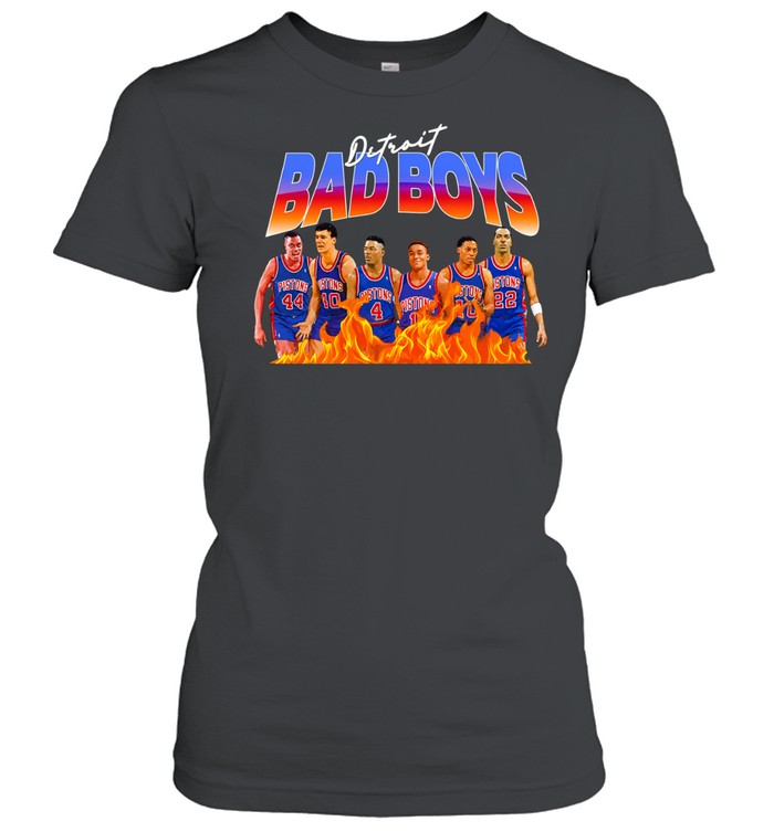 Rick Mahorn Bill Laimbeer Joe Dumars Isiah Thomas Dennis Rodman John Salley New York Knicks Women T-Shirt