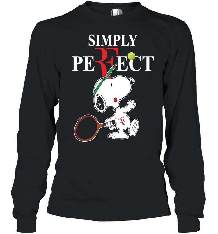 Roger Federer Snoopy Simply Perfect Long Sleeve Tee