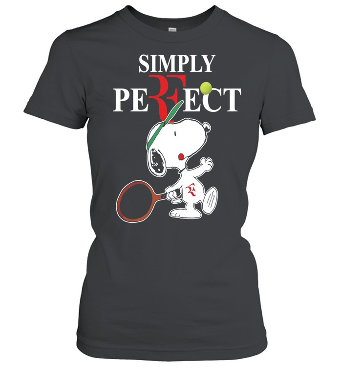 Roger Federer Snoopy Simply Perfect Women T-Shirt