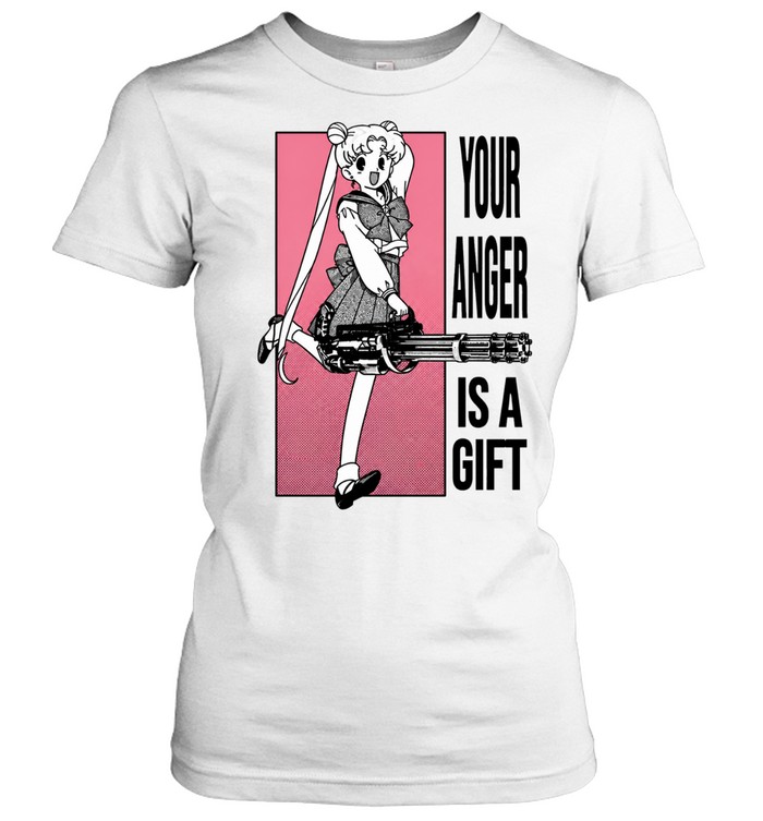 Sailor Moon minigun your anger is a gift Women T-Shirt