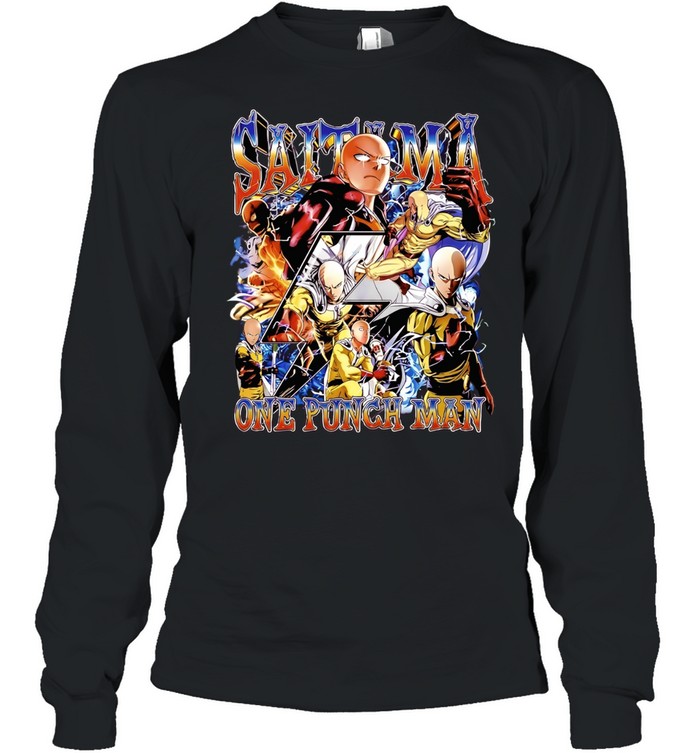 Saitama One Punch Man Anime Manga Superhero Long Sleeve Tee
