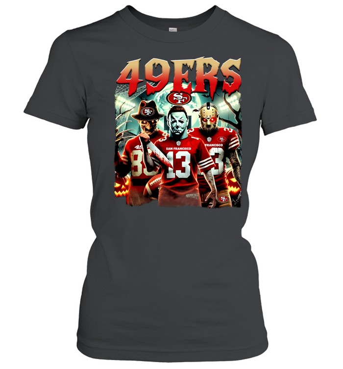San Francisco 49Ers Halloween Horror Characters Women T-Shirt