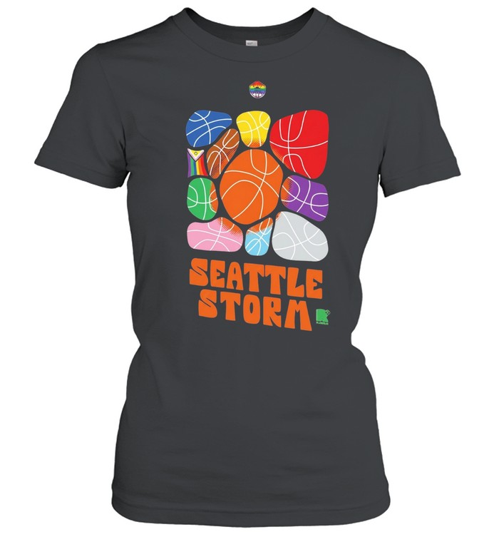 Seattle Storm Pride Month Logo Basketballs Team Women T-Shirt