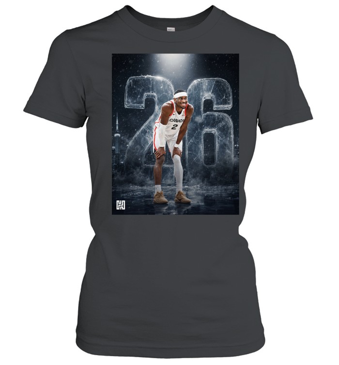 Shai Gilgeous-Alexander Canada Basketball No 2 Women T-Shirt