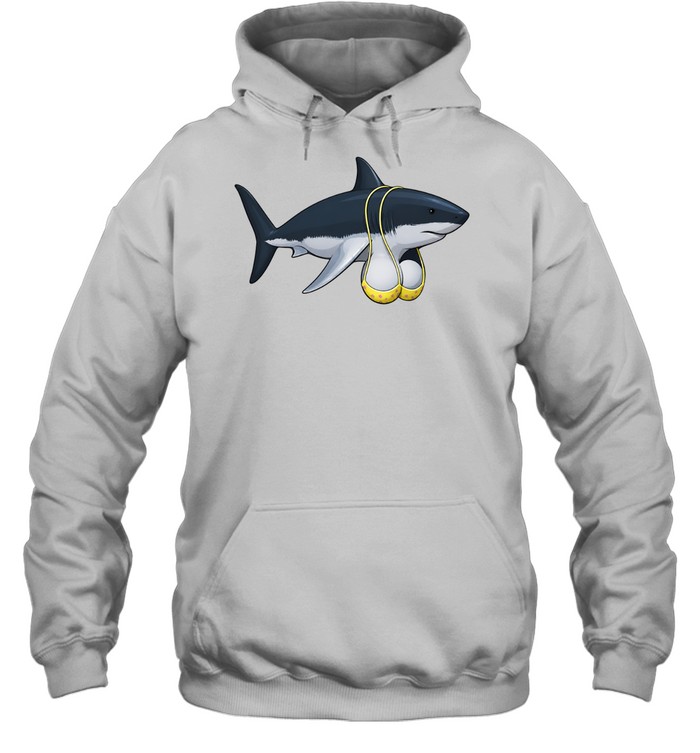 Shark Wearing Bikini ocean humor summer meme Hoodie