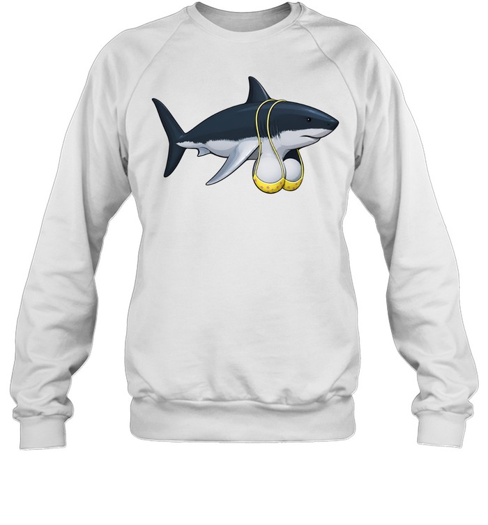 Shark Wearing Bikini ocean humor summer meme Sweatshirt
