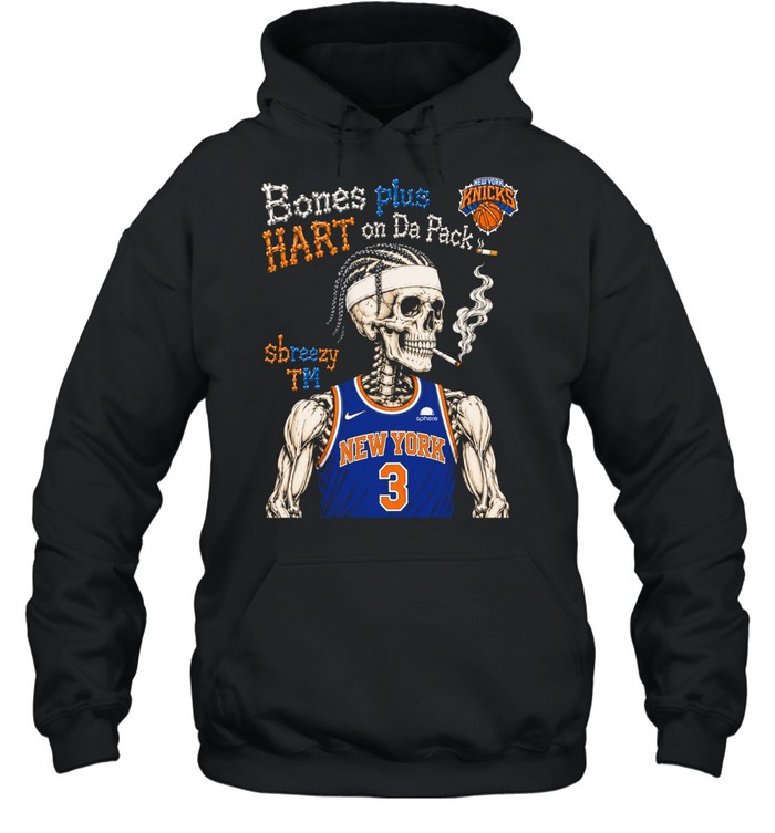 Skeleton Josh Hart New York Knicks Bones plus HART on Da Pack Hoodie
