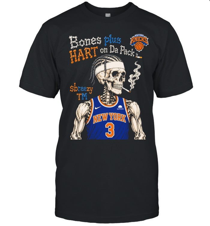 Skeleton Josh Hart New York Knicks Bones plus HART on Da Pack Unisex T-Shirt