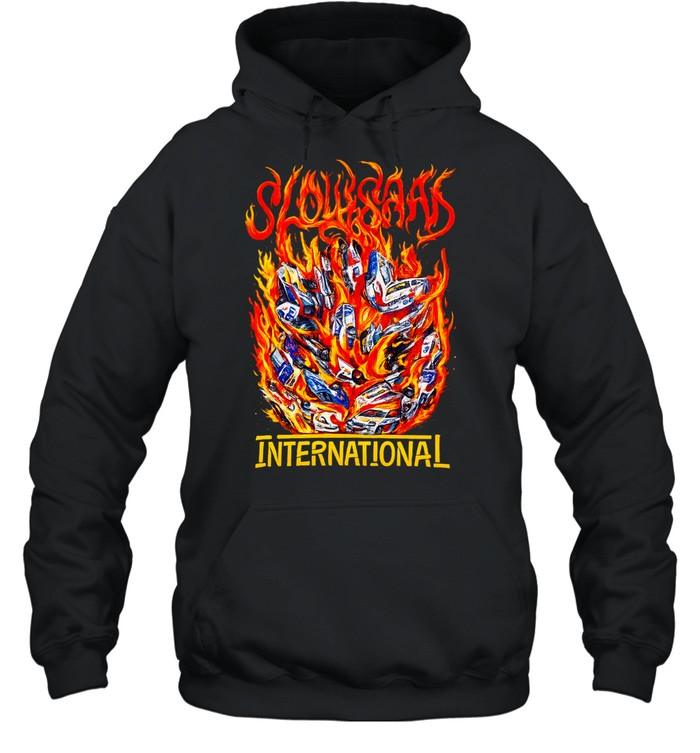 Slow Squad International Burning Police Cars Hoodie