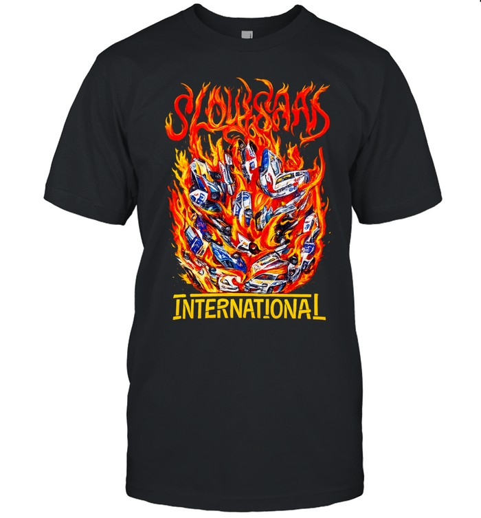 Slow Squad International Burning Police Cars Unisex T-Shirt