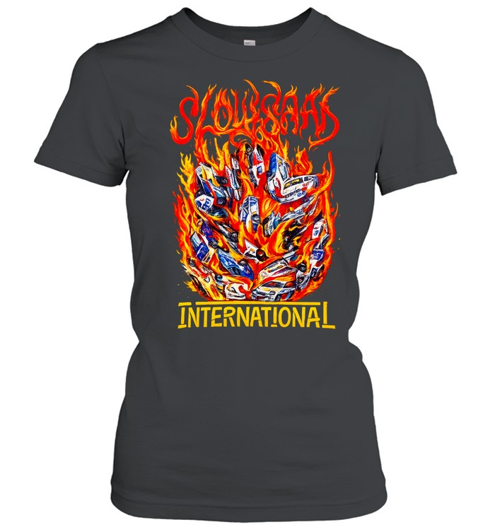 Slow Squad International Burning Police Cars Women T-Shirt