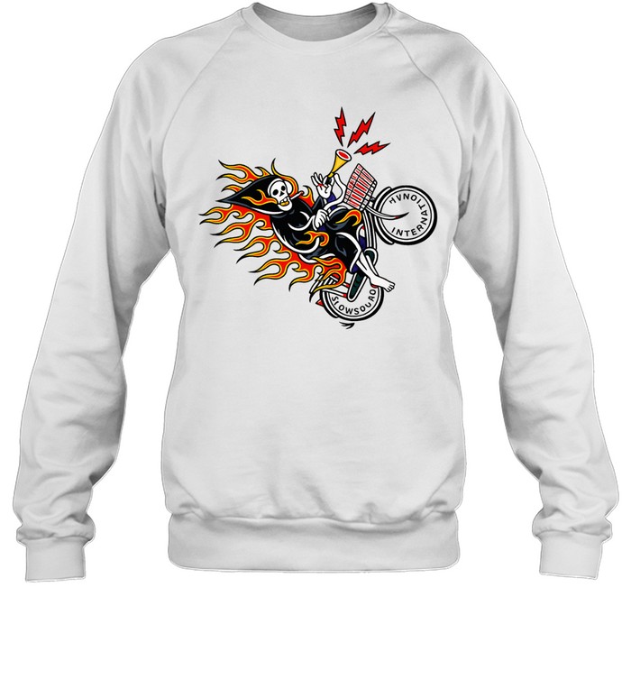 Slowsquad International Grim Reaper on Motorcycle Sweatshirt
