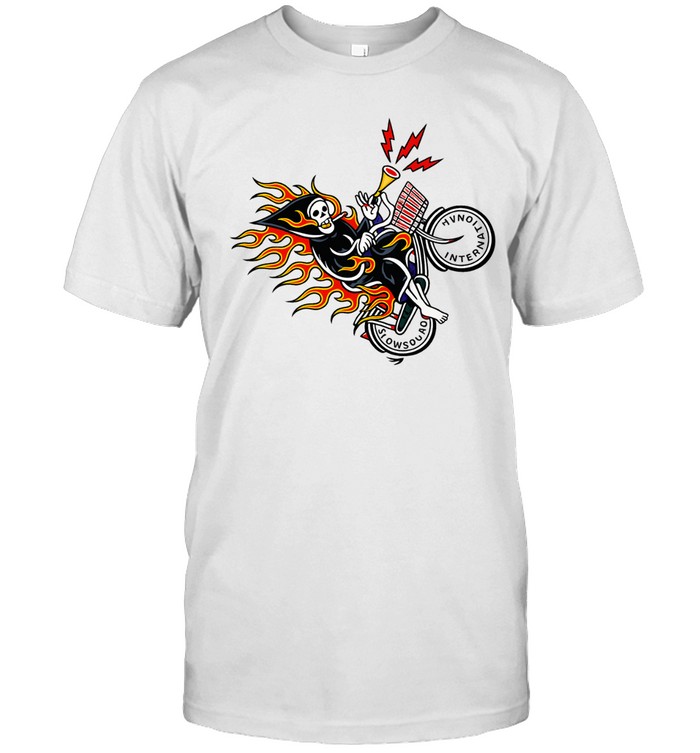 Slowsquad International Grim Reaper on Motorcycle Unisex T-Shirt