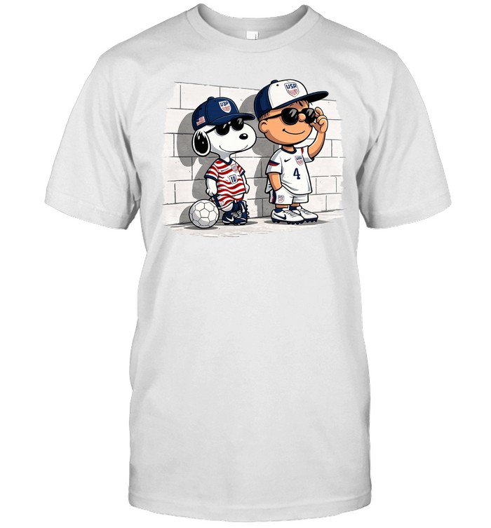Snoopy And Charlie Brown Usa Soccer World Cup 2026 Unisex T-Shirt