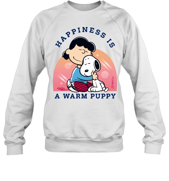 Snoopy and Lucy Van Pelt Happiness Is A Warm Puppy Sweatshirt