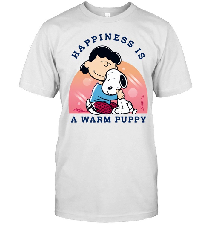 Snoopy and Lucy Van Pelt Happiness Is A Warm Puppy Unisex T-Shirt