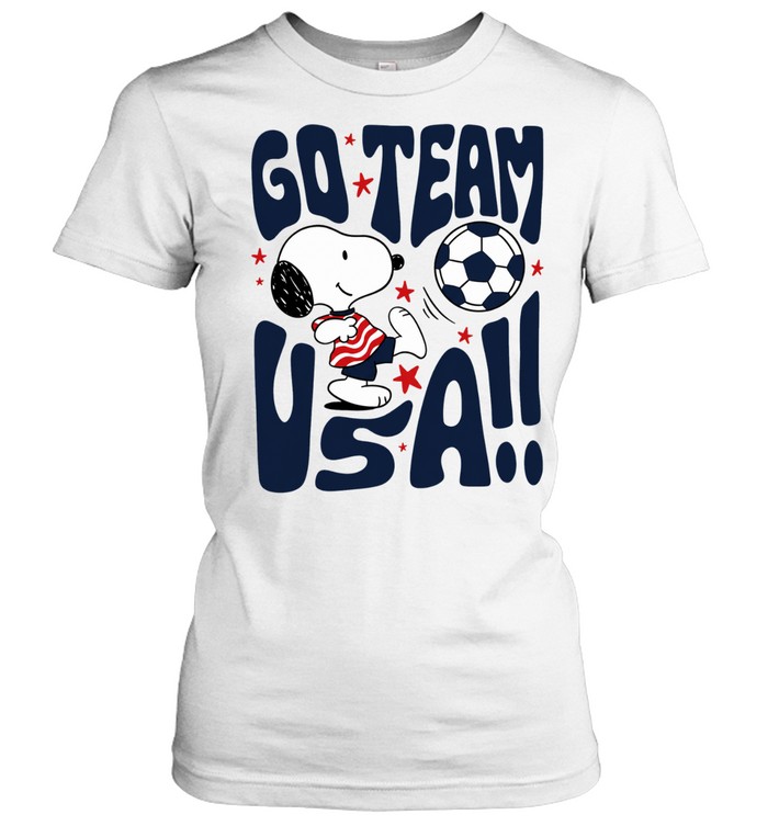 Snoopy Go Team USA Soccer Peanuts sports Women T-Shirt