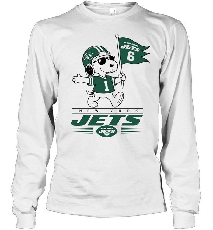 Snoopy New York Jets 6 1 Peanuts Football Long Sleeve Tee