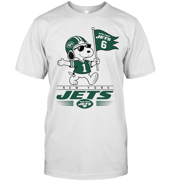Snoopy New York Jets 6 1 Peanuts Football Unisex T-Shirt