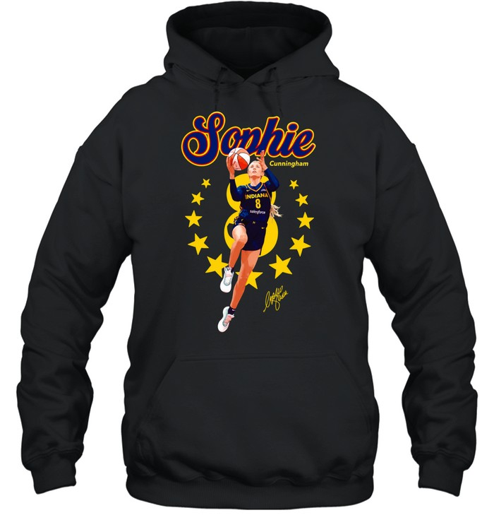Sophie Cunningham Indiana Fever Poster number 8 signature Hoodie