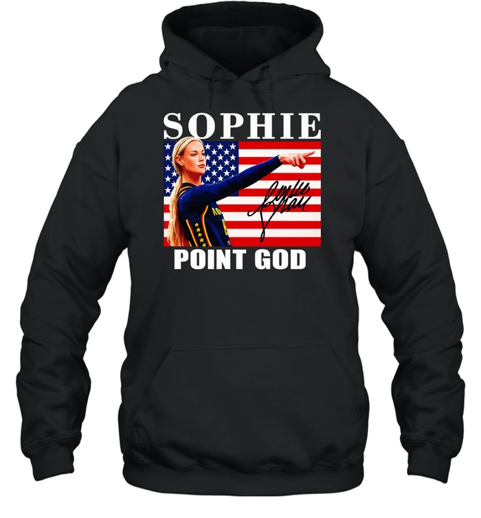 Sophie Cunningham point God Indiana Fever American flag signature Hoodie