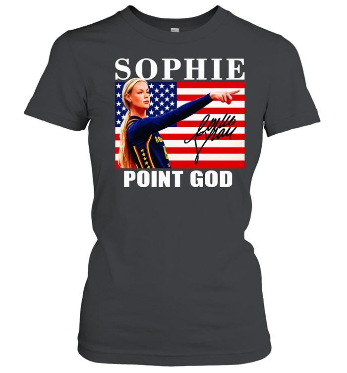 Sophie Cunningham point God Indiana Fever American flag signature Women T-Shirt