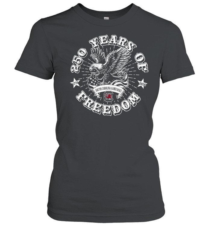 South Carolina Gamecocks 250 Years of Freedom 1776 2026 eagle American flag Women T-Shirt