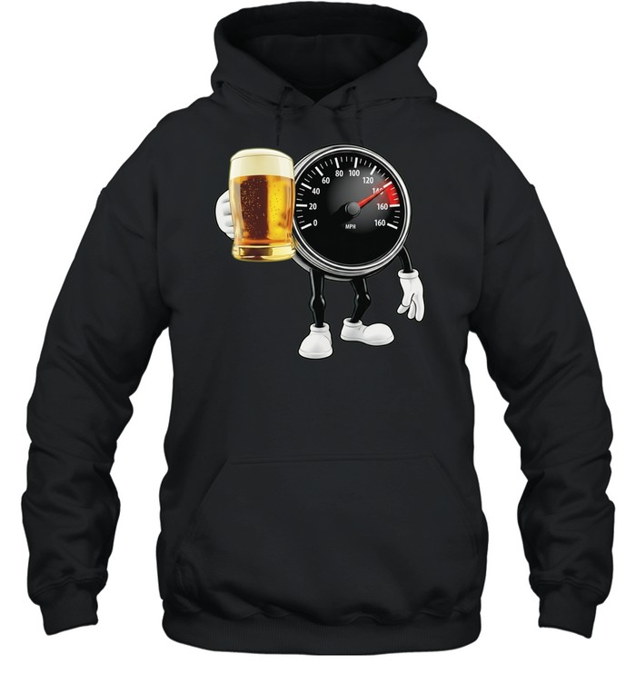 Speedometer With Beer drinking funny gauge Hoodie