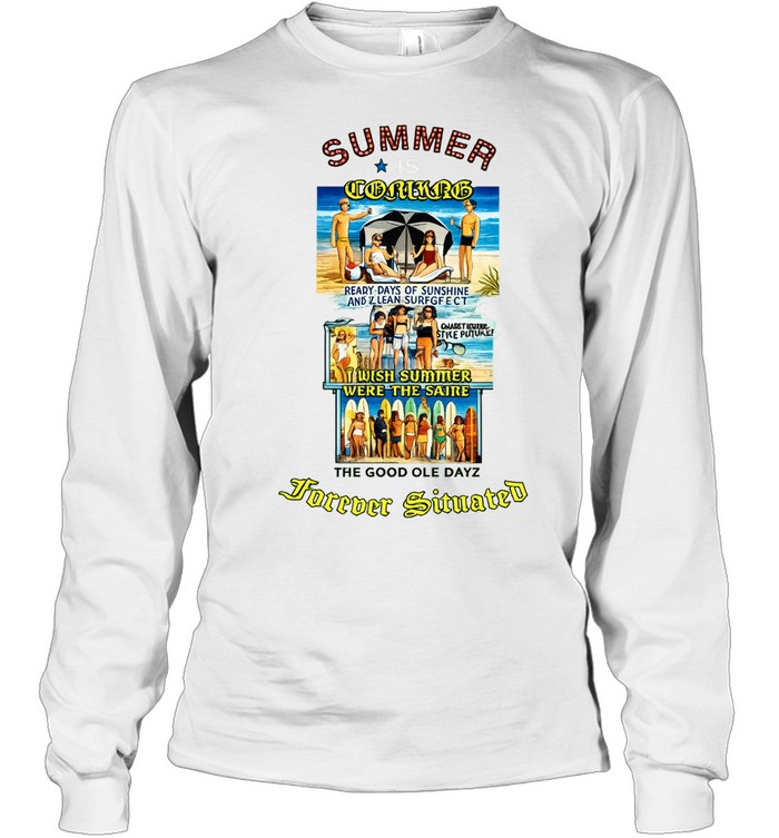 Summer is coming forever situated beach collage Long Sleeve Tee