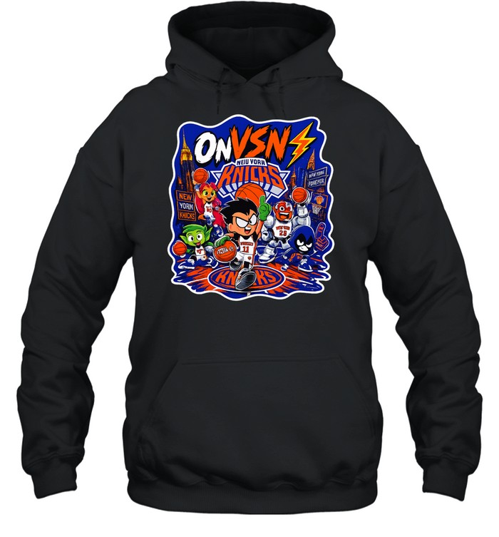 Teen Titans New York Knicks ONVSN NEW YORK FOREVER skyline Hoodie