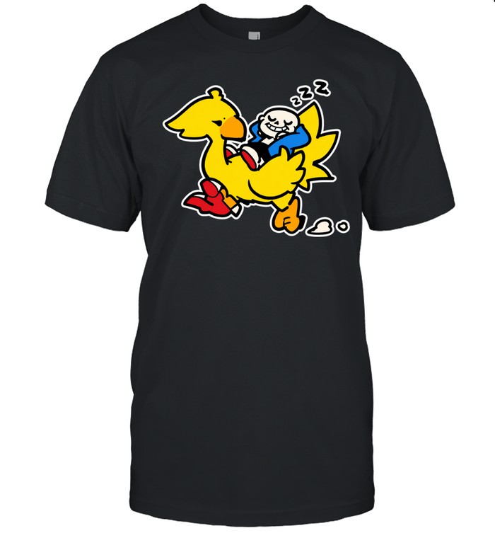 Temtravel undertale x square enix sans and chocobo Unisex T-Shirt