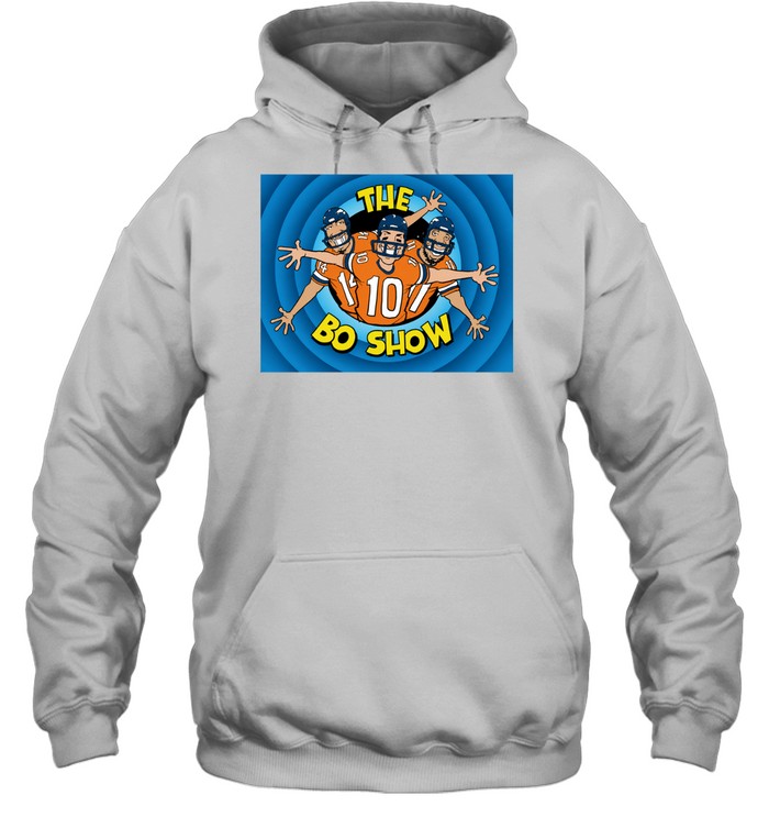 The Bo Show Bo Nix Denver Broncos Cartoon Hoodie