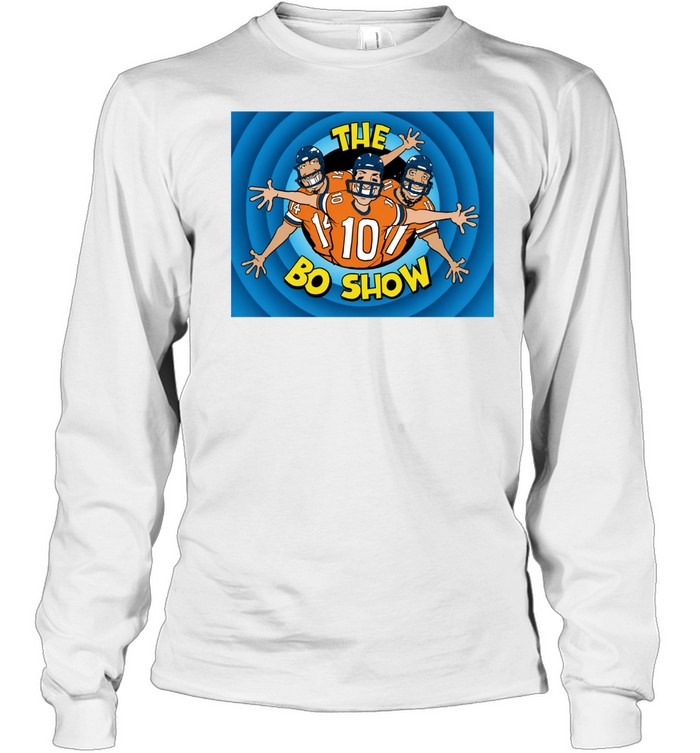 The Bo Show Bo Nix Denver Broncos Cartoon Long Sleeve Tee