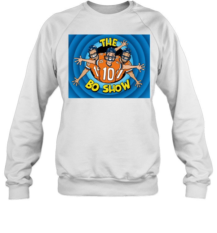 The Bo Show Bo Nix Denver Broncos Cartoon Sweatshirt
