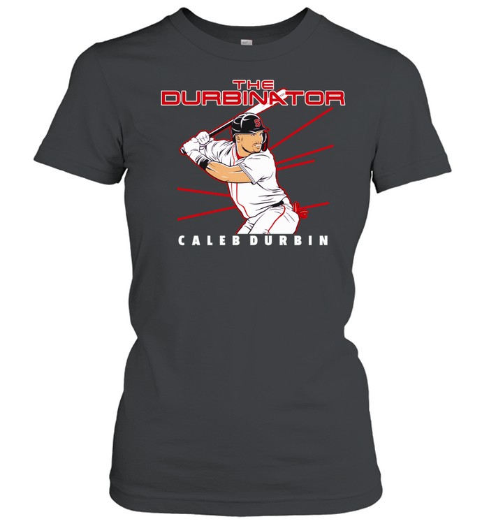 The Durbinator Caleb Durbin Boston Red Sox baseball slugger swing Women T-Shirt