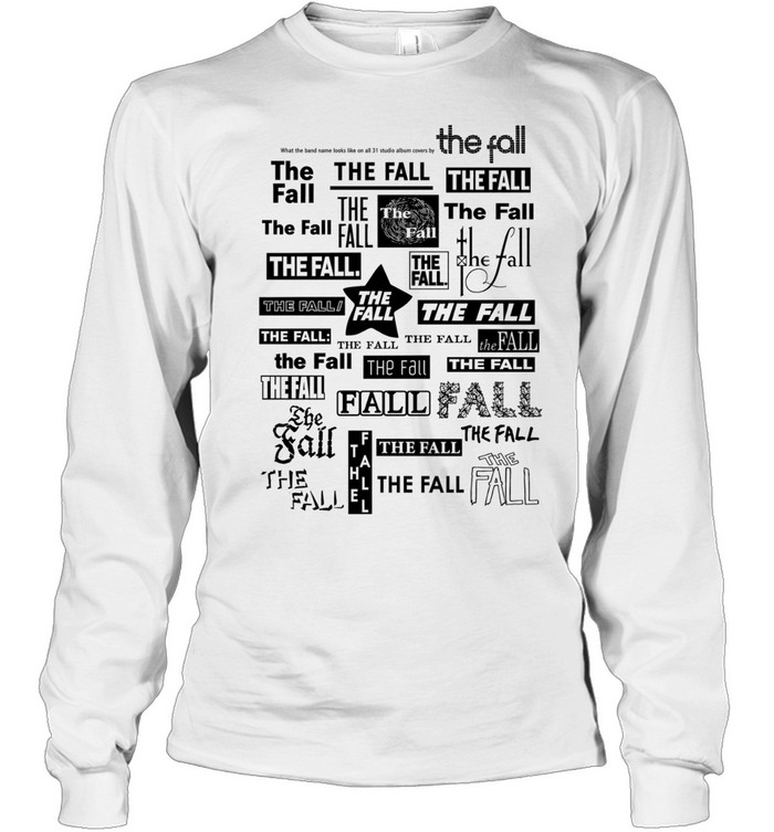 The Fall Band Logo Collage Mark E Smith Long Sleeve Tee
