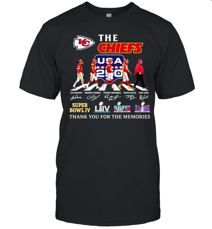 The Kansas City Chiefs Legends Thank You for the Memories Signature Unisex T-Shirt