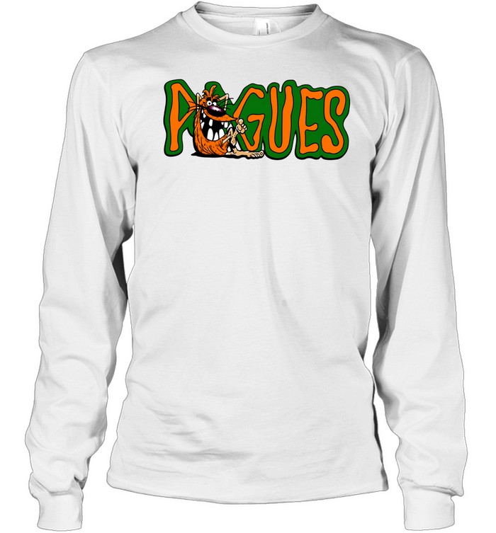 The Pogues Cartoon Character Logo Shane MacGowan Long Sleeve Tee