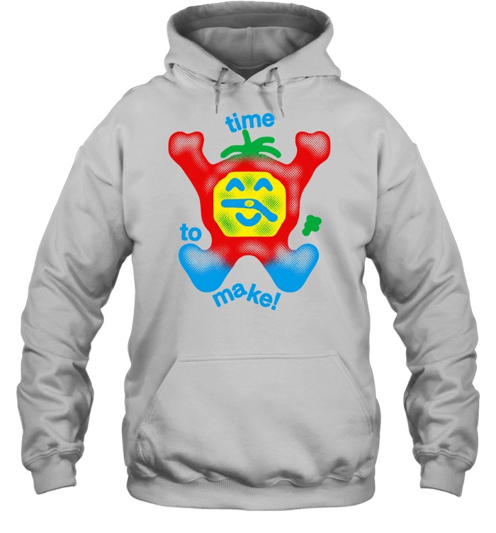 Time to Make Halftone Tomato Character cute Hoodie