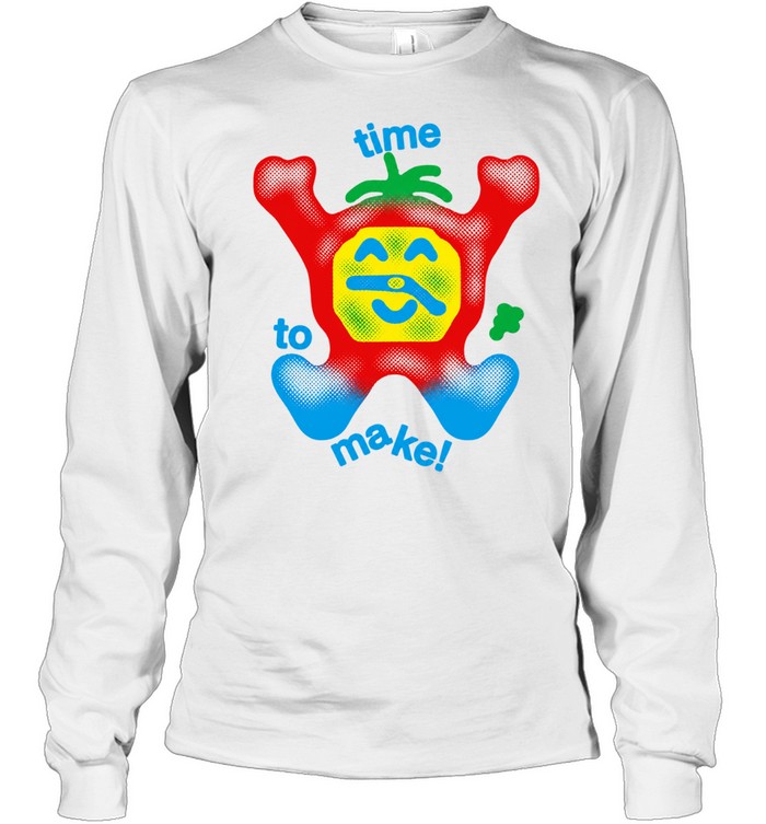 Time to Make Halftone Tomato Character cute Long Sleeve Tee
