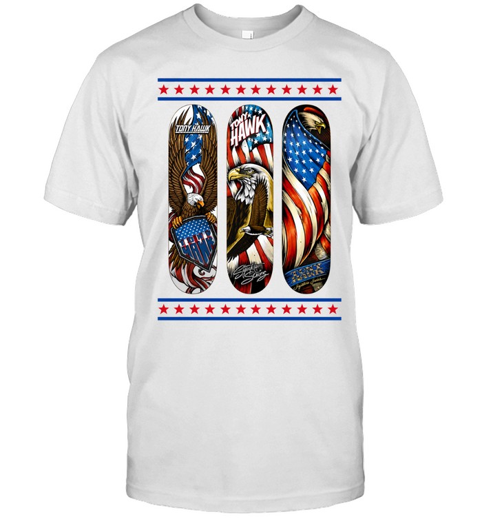 Tony Hawk signature series skateboard eagle American flag Unisex T-Shirt