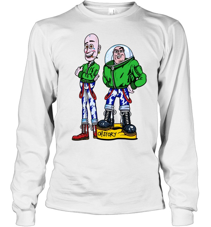 Toy Story Woody Buzz Skinhead Parody Tattoo Art Long Sleeve Tee