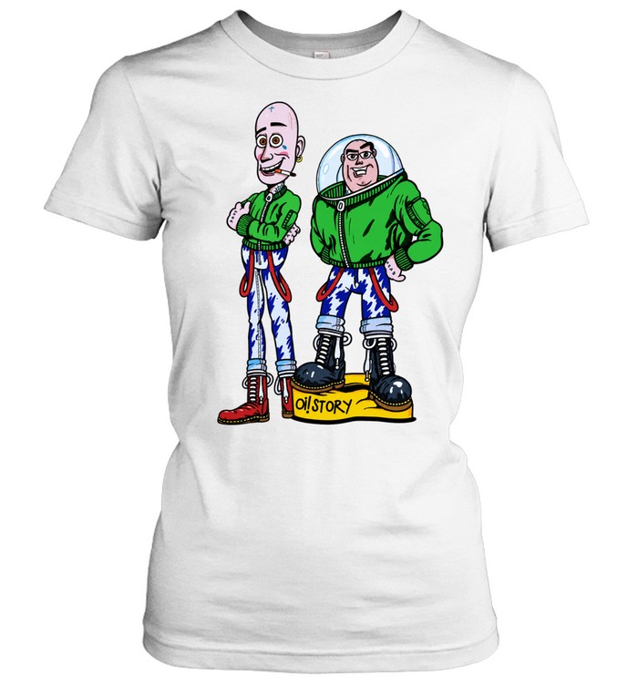 Toy Story Woody Buzz Skinhead Parody Tattoo Art Women T-Shirt