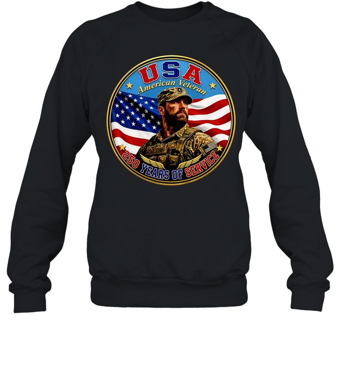 USA American Veteran 250 Years of Service United States Army Military Patriotic Sweatshirt