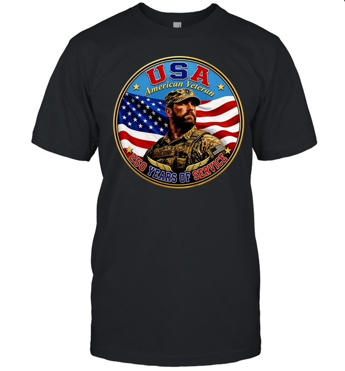 USA American Veteran 250 Years of Service United States Army Military Patriotic Unisex T-Shirt
