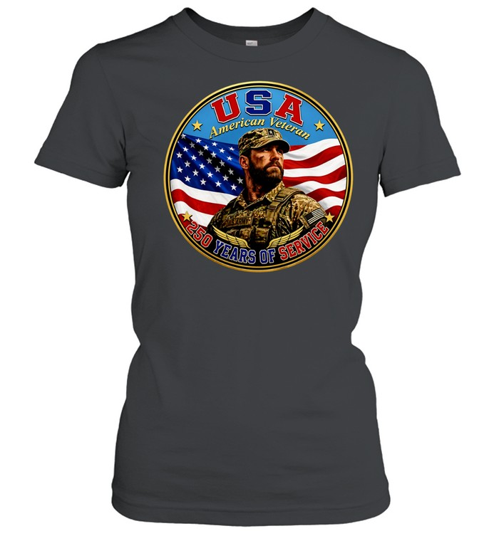 USA American Veteran 250 Years of Service United States Army Military Patriotic Women T-Shirt