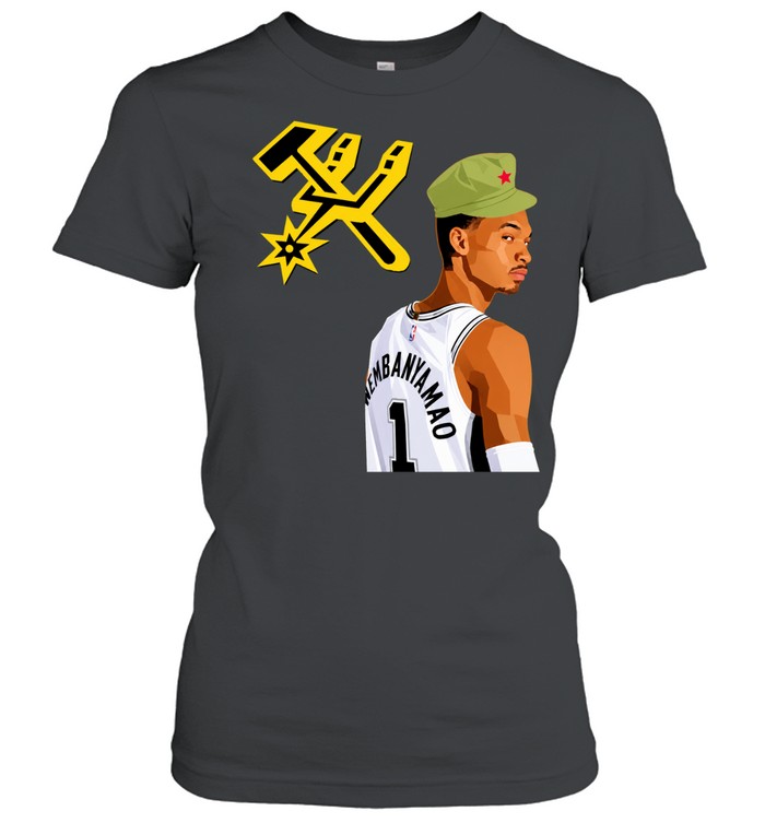 Victor Wembanyama Wemby Mao Communist Red Star Military Hat Basketball Women T-Shirt