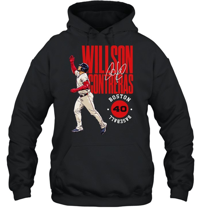 Willson Contreras Boston Red Sox Baseball 40 Signature Hoodie